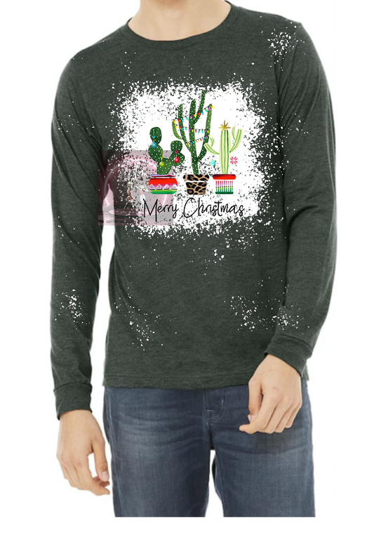 "Christmas Cactus" long sleeve tee