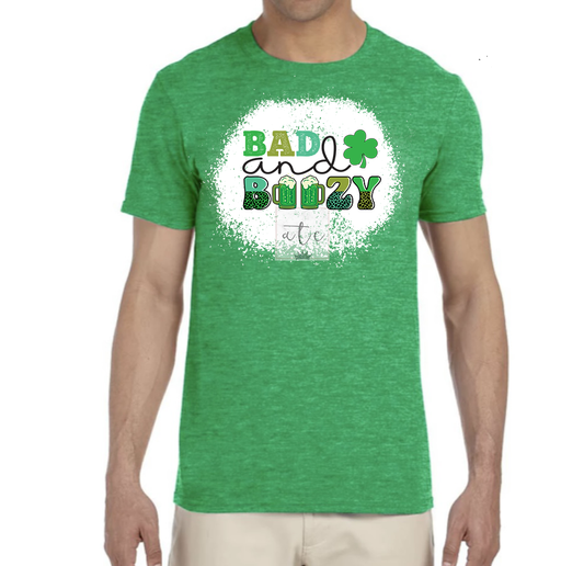 "Bad and Boozy" St. Patrick’s Day short sleeve tee