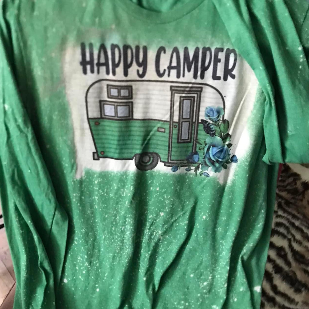 "Happy Camper" long sleeve tee