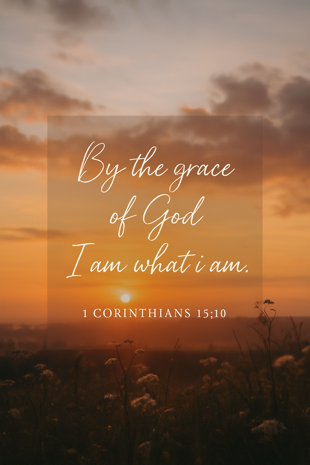By the Grace of God, I Am What I Am