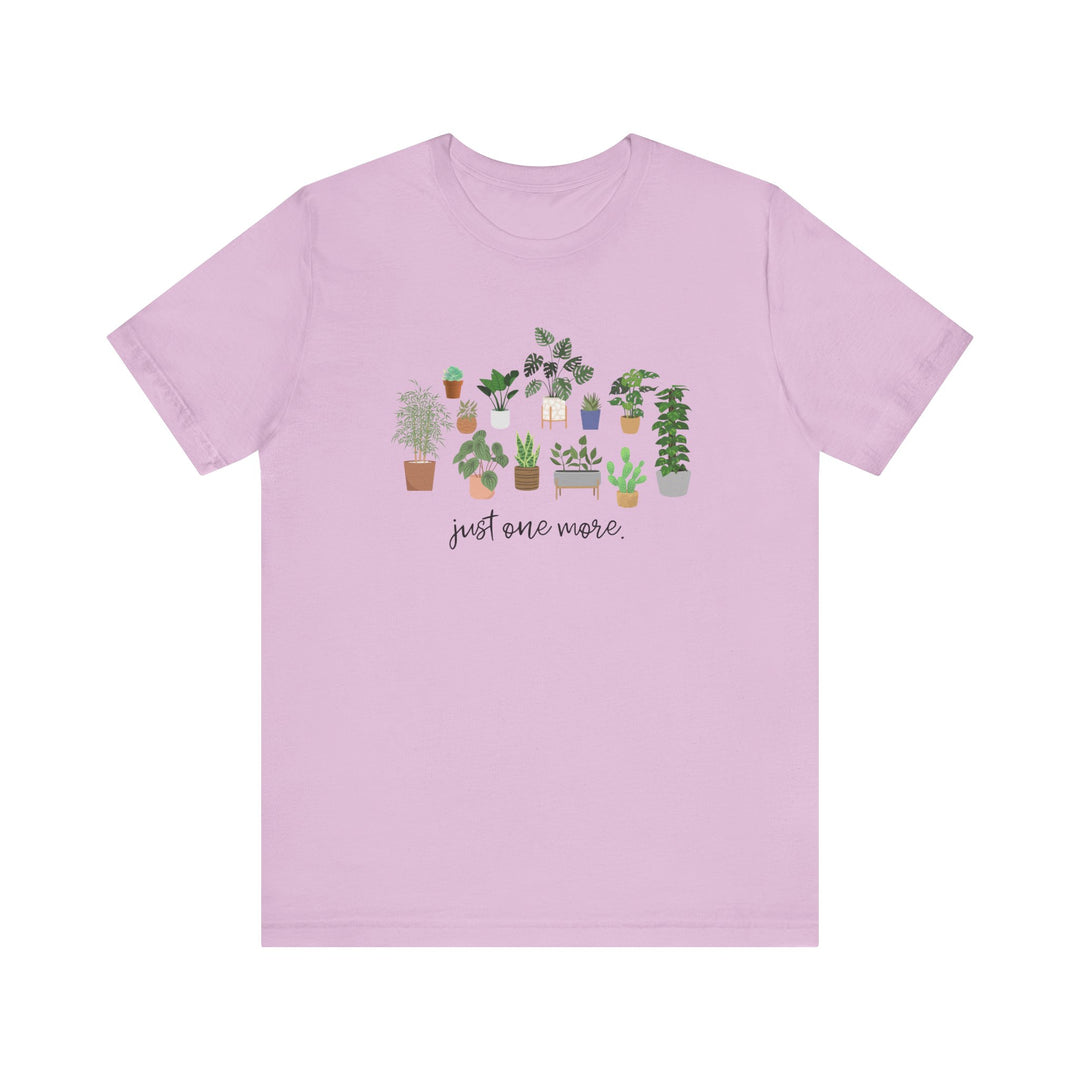 Plant Lover's Unisex Tee - Just One More Plant, Eco-friendly Gardening Shirt, Gift for Plant Parents, Botanical Apparel, Nature Enthusiast