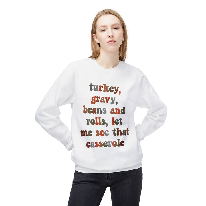 Thanksgiving Humor Fleece Sweatshirt