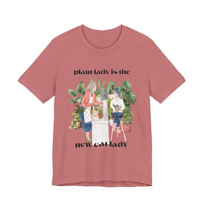 Plant Lady Is the New Cat Lady Tee | Boho Plant Lover Graphic T-Shirt | Funny Houseplant T-Shirt for Women
