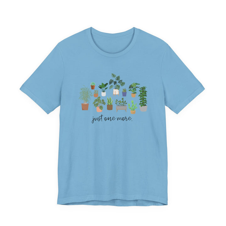 Plant Lover's Unisex Tee - Just One More Plant, Eco-friendly Gardening Shirt, Gift for Plant Parents, Botanical Apparel, Nature Enthusiast