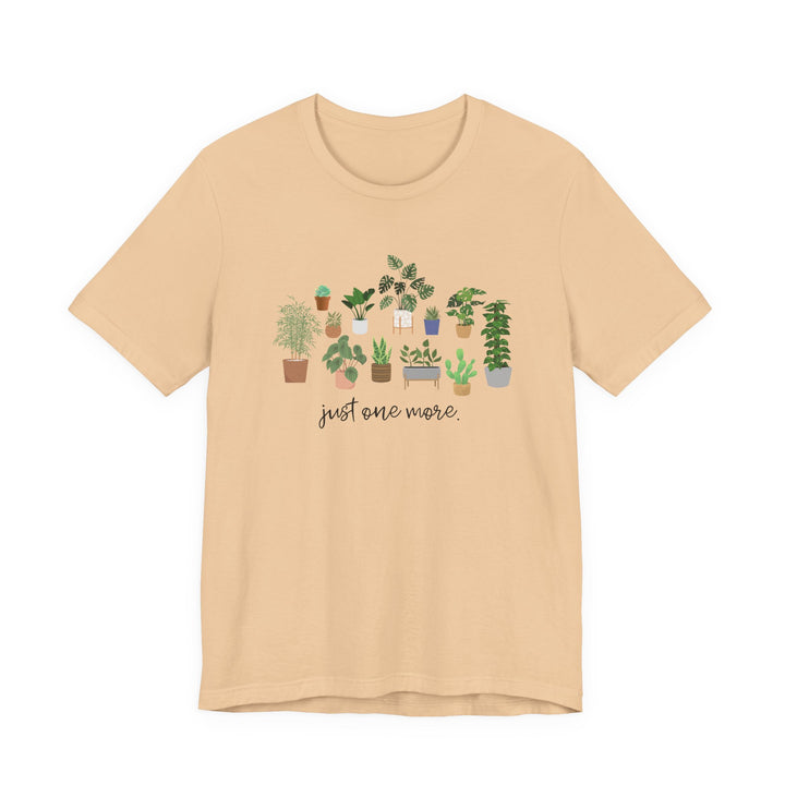 Plant Lover's Unisex Tee - Just One More Plant, Eco-friendly Gardening Shirt, Gift for Plant Parents, Botanical Apparel, Nature Enthusiast