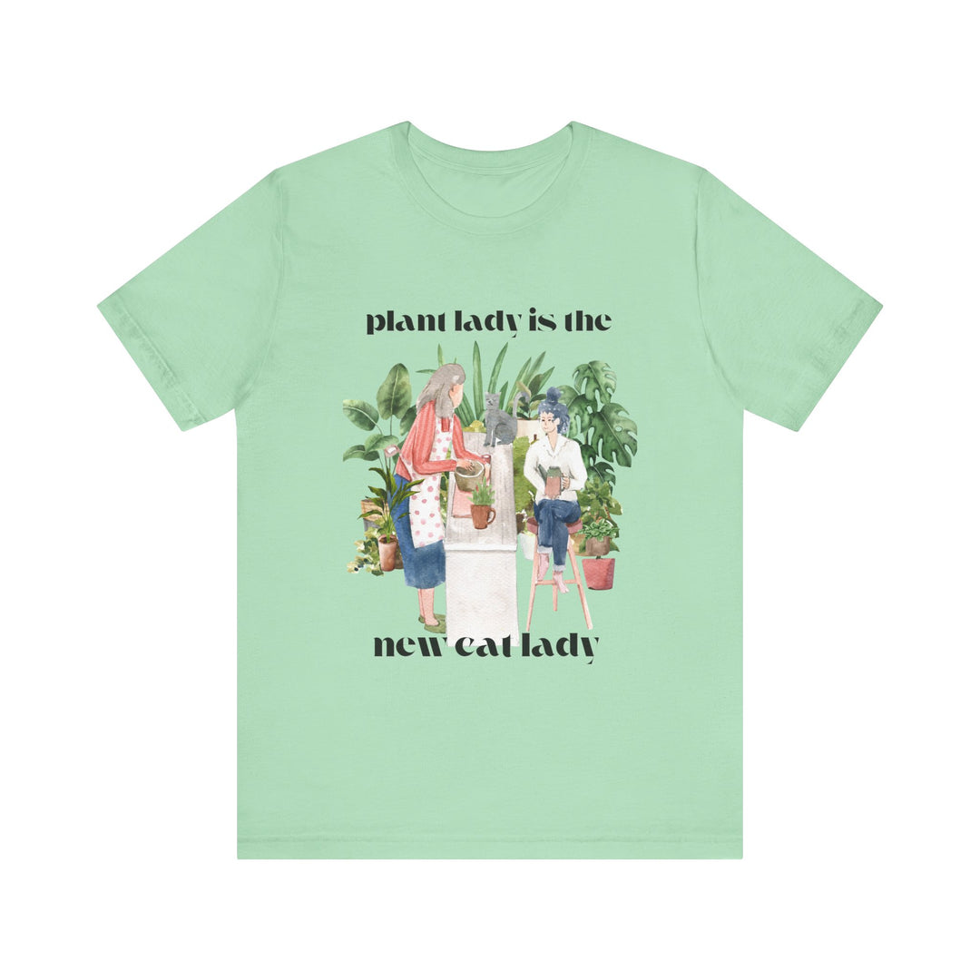 Plant Lady Is the New Cat Lady Tee | Boho Plant Lover Graphic T-Shirt | Funny Houseplant T-Shirt for Women