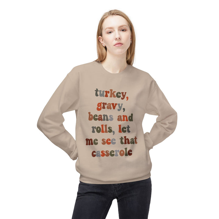 Thanksgiving Humor Fleece Sweatshirt