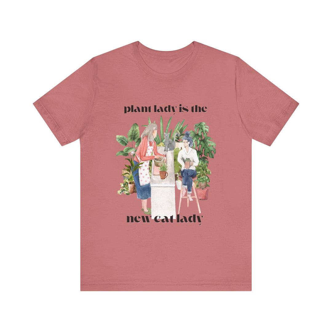 Plant Lady Is the New Cat Lady Tee | Boho Plant Lover Graphic T-Shirt | Funny Houseplant T-Shirt for Women