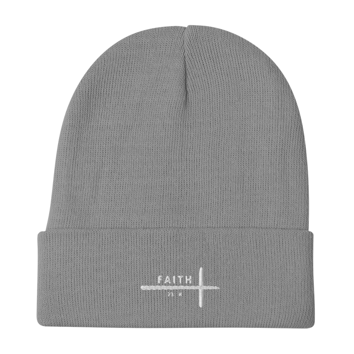 "Faith Over Fear" embroidered beanie