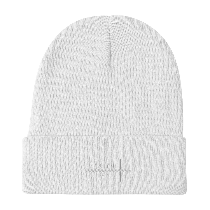 "Faith Over Fear" embroidered beanie