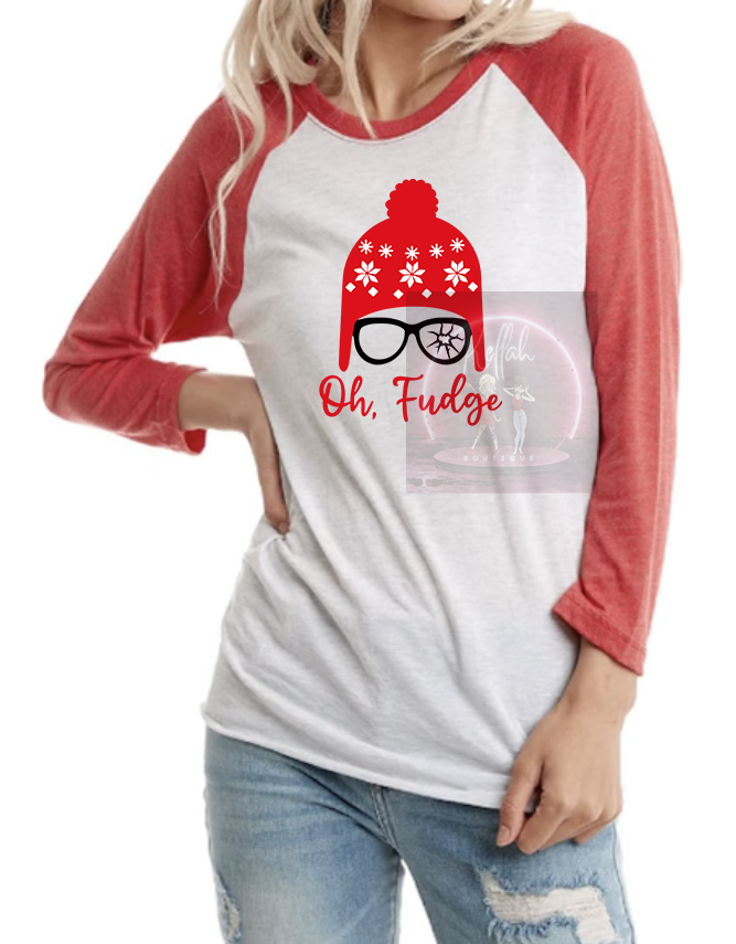 "Oh Fudge!" raglan tee