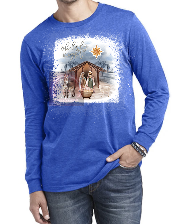 "O Holy Night" long sleeve tee