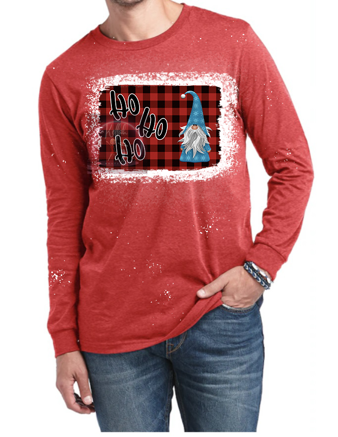 "Ho Ho Ho Gnome" long sleeve tee